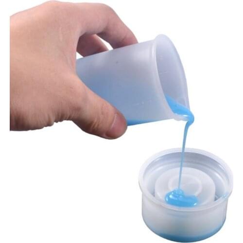 2pcs Silicone Measuring Cup 100ML Scale Crystal Glue Measuring Cup DIY Mixing Cup Handmade Tool Kitchen Reusable Measuring Tool