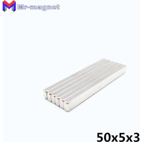 50pcs 50x5x3mm Super strong neo neodymium 50mmx 5mmx 3mm magnet 50x5x3, NdFeB magnet 50*5*3mm magnets 50*5*3