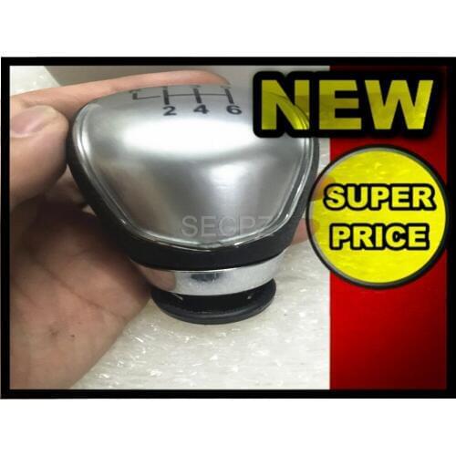 6 Speed Car Gear Shift Knob With Siver Cap For Ford Focus Fiesta MK7 C-max diameter 12mm