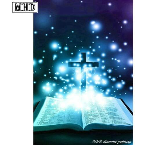 Bible cross 5d diy diamond painting full square icon rhinestone mosaic 3d diamond cross stitch home decor SB67