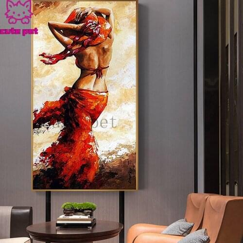 Diy Diamond Painting Abstract colorful art, African sexy woman diamond mosaic full square drill diamond embroidery
