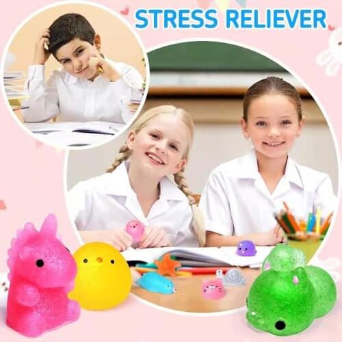 Gold powder Squishy Toy Cute Animal Antistress Ball Squeeze Mochi Rising Toys Abreact Soft Sticky Squishi Stress Relief Toys
