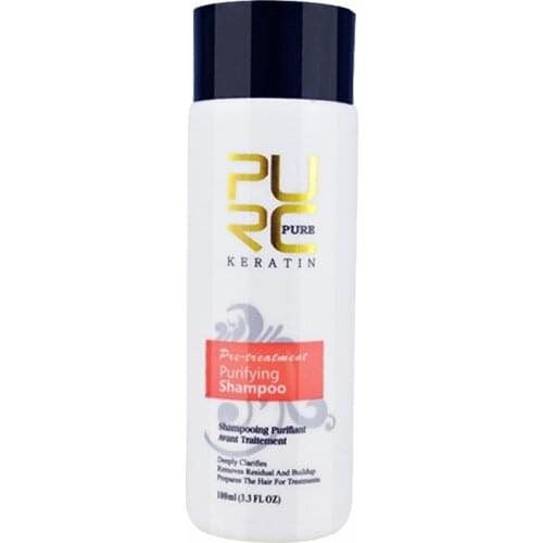 PURC Brazilian Keratin Straighten Hair Purifying Shampoo Repair Damaged Make Hair Straightening Smooth Hair Care Products 100ml