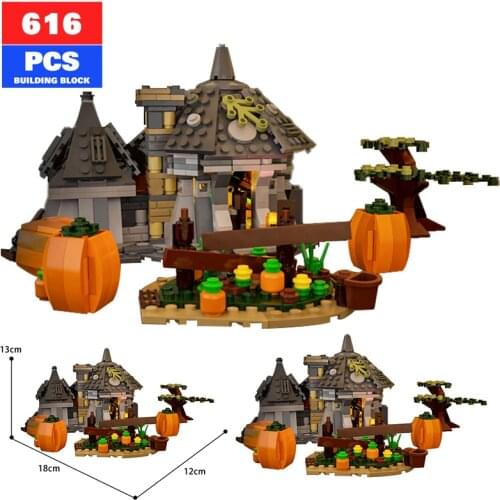 Buildmoc Creator Expert Haunted House pumpkin Home Nightmare City Christmas Halloween Town Architecture DIY Building Blocks Toy
