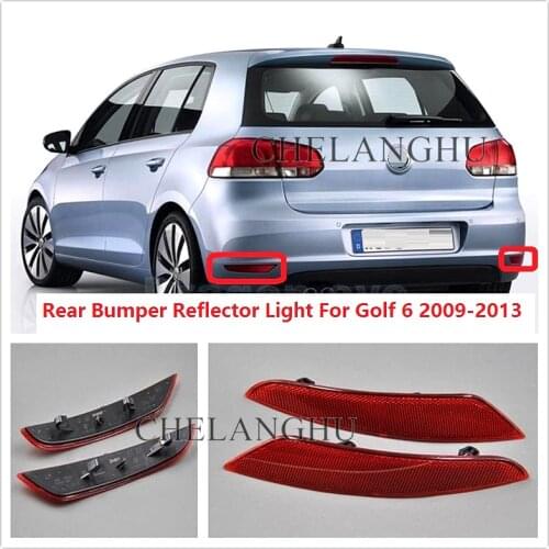 For VW Golf A6 MK6 2009 2010 2011 2012 2013 Car-Styling Rear Tail Bumper Corner Reflector Decorative False Light Lamp