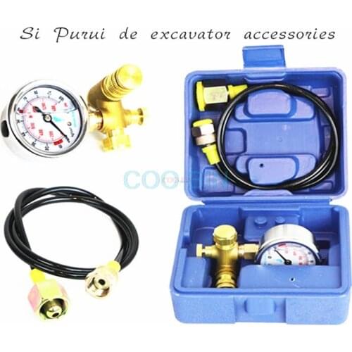 Excavator breaker pressure test meter Nitrogen meter hook machine gun filling nitrogen device broken hammer fittings