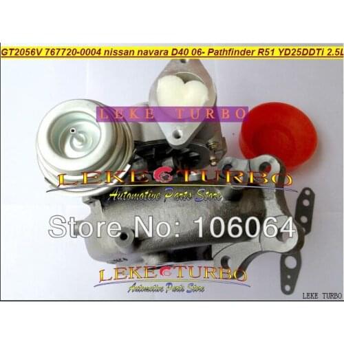 GT2056V 767720 767720-5004S 767720-0004 14411-EB70A Turbo Turbocharger For NISSAN Navara D40 Pathfinder R51 YD25 YD25DDTi 2.5L