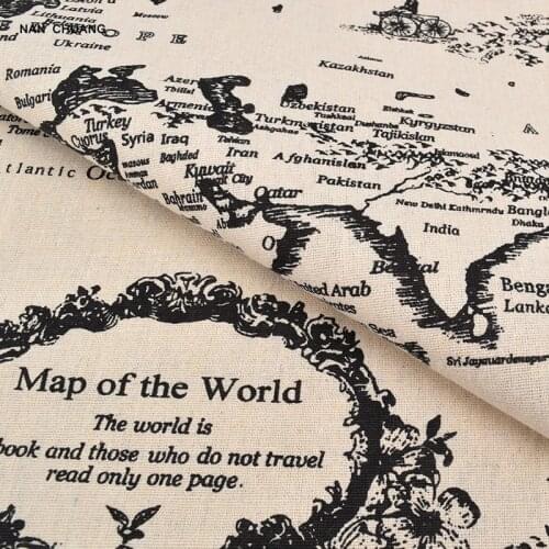 Nanchuang Printed Cotton Linen Fabric For Quilting Sewing DIY Sofa Cloth Furniture Cover Tissue Curtain Bag Cushion Material