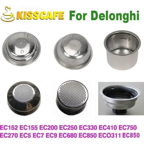 Coffee 51mm Single/Double Layers Filter Basket For Delonghi Coffee Machine Universal Powder Bowl Semi-automatic Coffee Accessory