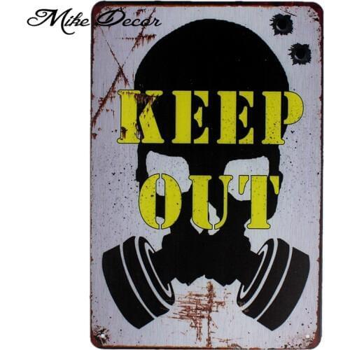 [ Mike86 ] KEEP OUT Danger Metal Tin Sign Wall Plaque Iron Painting Vintage Gift pub Public Decor AA-1045
