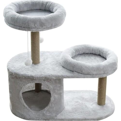 Plush cat climbing frame, sisal cat litter, cat tree, cat shelf with litter, integrated multi-layer cat climbing column, cat jum