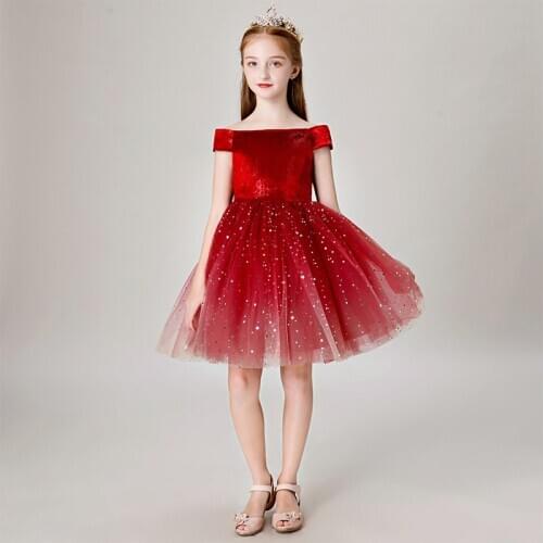 New Kids Flower Girl Dresses Children Pageant Evening Gowns Beading Lace Mesh Ball Gowns Wedding First Communion Dresses