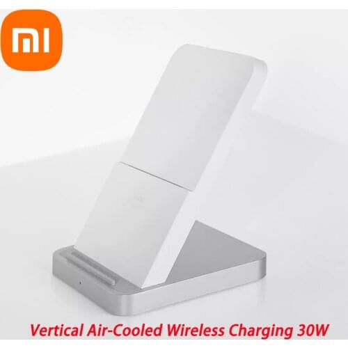 Original Xiaomi Vertical Air-Cooled Wireless Charging 30W Set Wireless Support Xiaomi 10pro Huawei Phone for Apple chargers