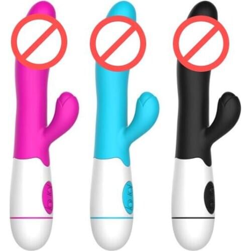 Rechargeable 30 Speed Dual Vibration G-spot Vibrator Silicone Rabbit Vibrators Waterproof Dildo Massager Adult sex toys