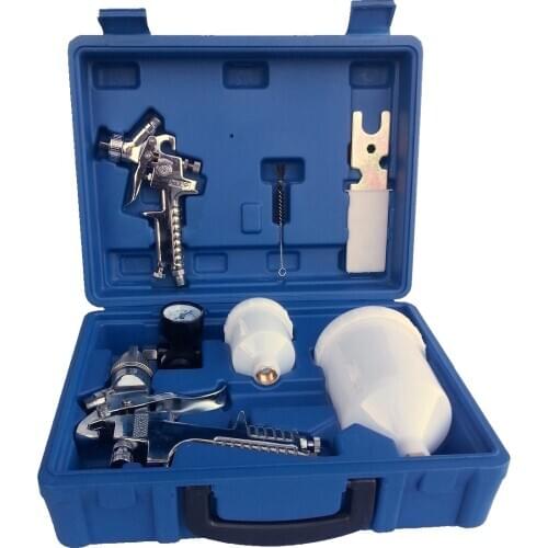 H827 + H2000 Spray Paint Gun 1.0+1.4mm Nozzle With Box 250CC / 600CC Airbrush Airless Spray Gun For Painting Cars Pneumatic Tool