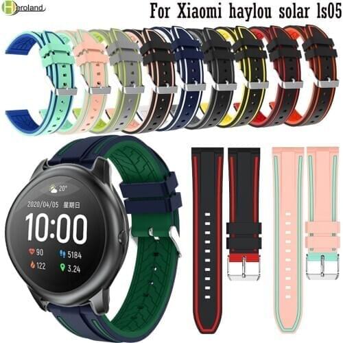 Hero Iand 22MM Sport soft Silicone Watch Strap For Xiaomi haylou solar ls05 smartWatch band Bracelet WirstStrap wristband correa