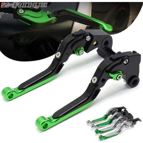 For Logo(Z750) Green+black For Kawasaki Z750S Z 750S (not Z750 model) 2006 2007 2008 CNC Aluminum Motorcycle Brake Clutch Levers