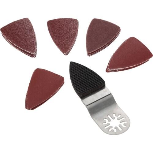 26pcs/set Oscillating Multi-tool Sanding Paper Sander Sheet with Finger Sanding Pad for Multimaster Dremel Renovator Bosch Tools