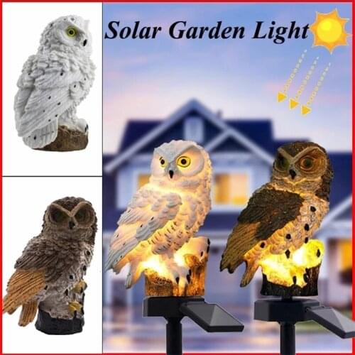 Outdoor Solar Power Garden Lights Owl Decor Path Yard LED Landscape Lamp Energy-saving Suitable For Garden Lawn Aisle 5z