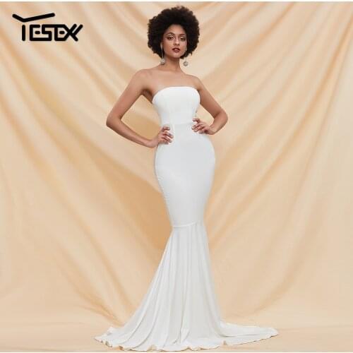 Yesexy 2021 Women Corset Dress Party Dress Bodycon Floor Length Maxi Dress Off Shoulder Elegant Sexy Women Dress FT2000