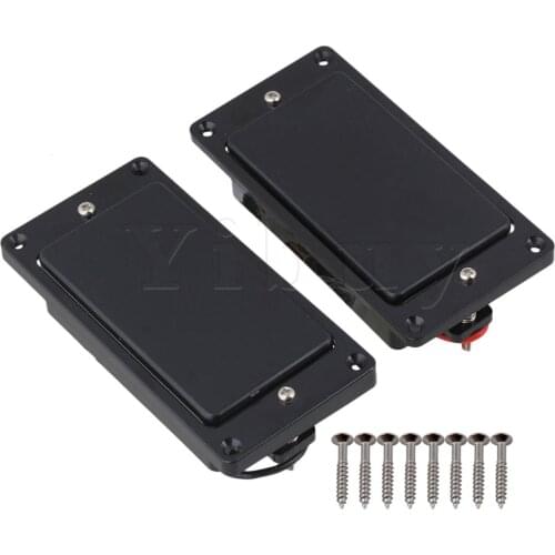 Yibuy 5pcs Black Humbucker Pickup (Neck / Bridge Pickup) Set For Electric Guitar
