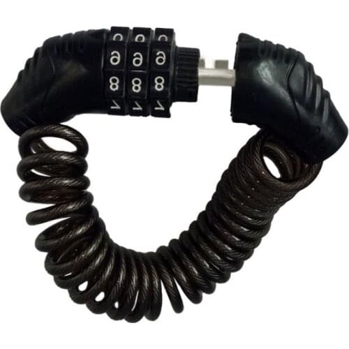 Motorcycle Helmet Lock Cable Lock Thickened Steel Cable Tough Combination 3 Digit Password Anti-Theft Lock Car Accessories