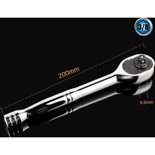 HOEN 1pc 3/8 Inch Ratchet Wrench Practical Torque Sanner Universal Vehicle Cycle Socket Wrenches Repair Tool