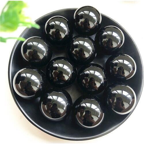 1PC Natural Black Obsidian Crystal Sphere Ball Orb Gem Stone Healing Top Quality