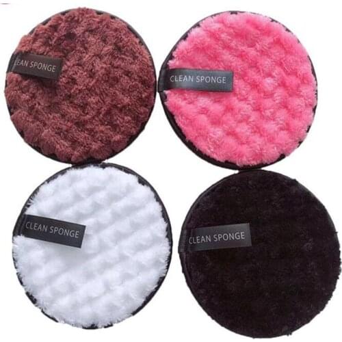 1 Pc Microfiber Cloth Pads Facial Makeup Remover Puff Cotton Double Layer Face Cleansing Towel Reusable Cleaning