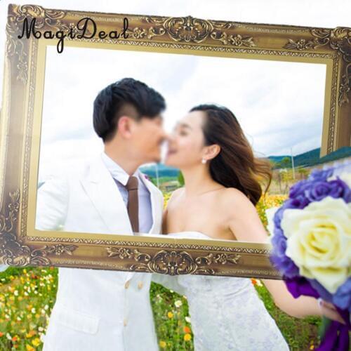 MagiDeal 1Pc Vintage Photo Booth Prop Frame Background for Wedding Birthday Graduation Christmas Party Item 2/ Item 1 Two Sizes
