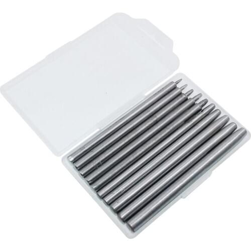 10Pcs High-carbon Steel Puncher Leather Craft Belt Punch Hole Tools Kit DIY leather punching round punching set leather carving