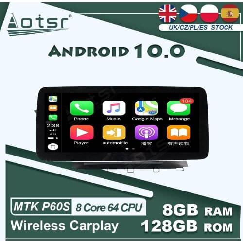 12.5 INCH For Mercedes-Benz X204 GLK 2008-2015 Android 8+128GB Car GPS Navigation Multimedia Player Stereo Video 4G LTE carplay