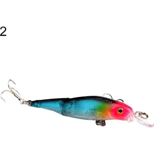 1 Pc 2 Sections Fishing Lifelikes Minnow Lure Hard Artificial Bait Hook Tackle Fishing Accessories