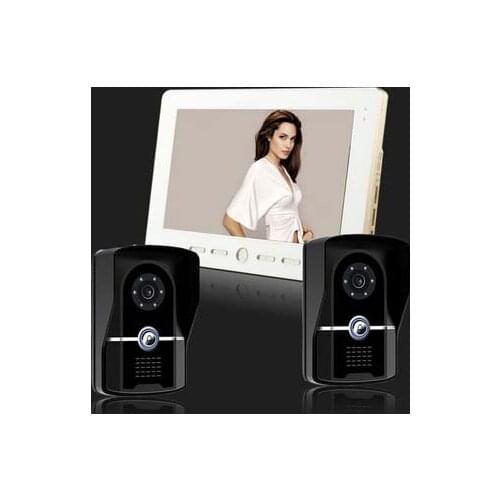 2015 New Intercom System / audio door phone , Luxury 10 inch Video door phone,700 TVLine HD camera ,waterproof cover 2 V 1