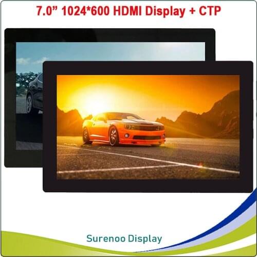 7" 7.0 inch 1024*600 TFT HDMI LCD Module Display Monitor Screen with USB Capacitive Touch Panel Audio Output for Raspberry Pi