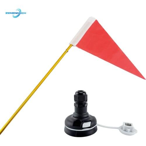Boat Accessories 1.2m Safety Boat Flag Base Kit With Mount Base Fishing Canoe Kayak DIY Inflatable Dinghy Rowing Marine Hardware