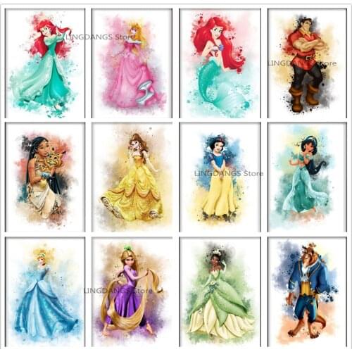 5d Diy Diamond Painting Disney Princess Cartoon Beauty And The Beast Diamond Mosaic Embroidery Cross Stitch Kits Home Decor Gift