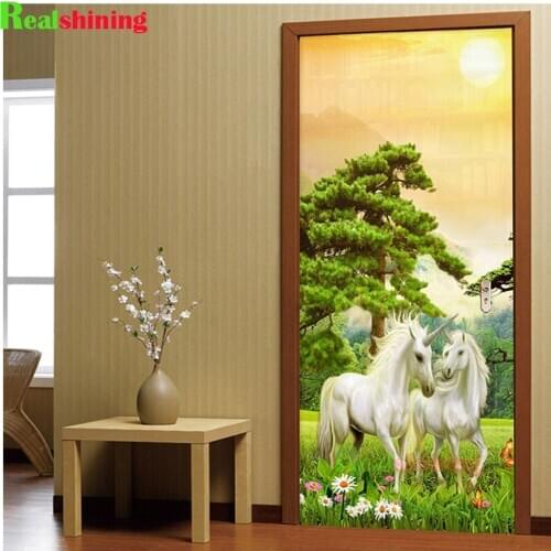 Diamond Painting Unicorn Forest Mother baby Full Square&Round Diamond embroidery Cross stitch Diamond mosaic white Horse,N1587