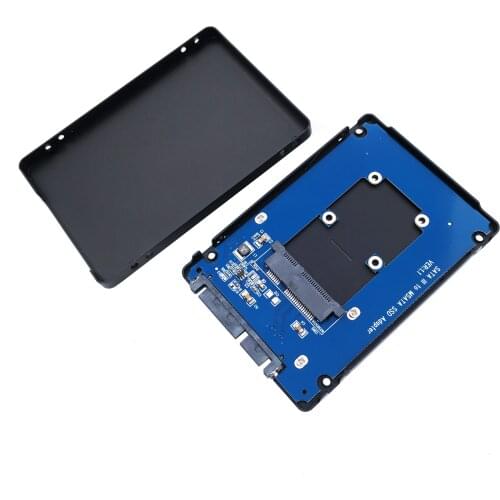 Aluminum mSATA to SATA 2.5" SATA Interface Hard Disk Enclosure Box