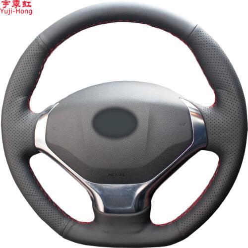 Yuji-Hong Artificial Leather Car Steering Covers Case for Peugeot 3008 2013-2015 Car-styling Hand-stitched Cover