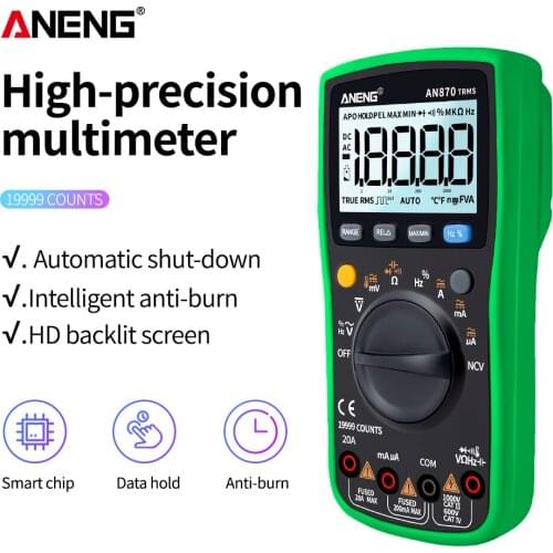 ANENG AN870 Digital Multimeter 19999 Counts True Rms Multimeter Transistor Tester Voltimetro Profesional Capacitance Meter CA