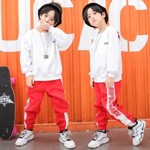 Children Clothes Sets Hip Hop Dance Costume For Boys Kids Long-sleeved Sport Suit Teenage Boy Clothing Tracksuit 8 10 12 16 Age