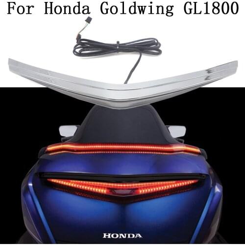 For Honda Gold Wing GL 1800 2018 -UP GL1800 LED Brake Lights Motorcycle Rear Trunk Luggage LED Steering Light in Black Or Chrome