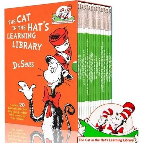 20 Books/Set Dr Seuss Cat In The Hats Learning Library English Story Books for Children Coloring Book Aprendendo Brinquedos
