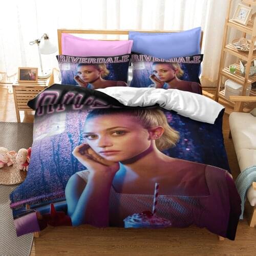 RIVERDALE Bedding Set Lili Reinhart Duvet Cover Sets Figure Comforter Bed Linen Twin Queen King Single Size Dropshipping Gift