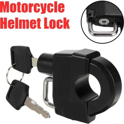 Mayitr 1pc 25mm Frame Tube Motorcycle Handlebar Helmet Lock 2pcs Key