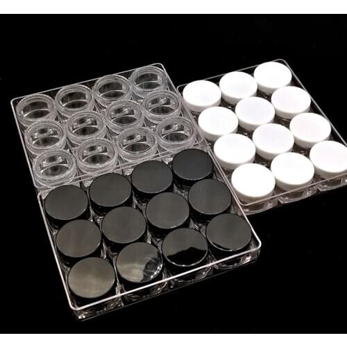 5g mini plastic clear square cream jar cosmetic sample travel eye cream skin cream filling container storage box 12pcs/ pack