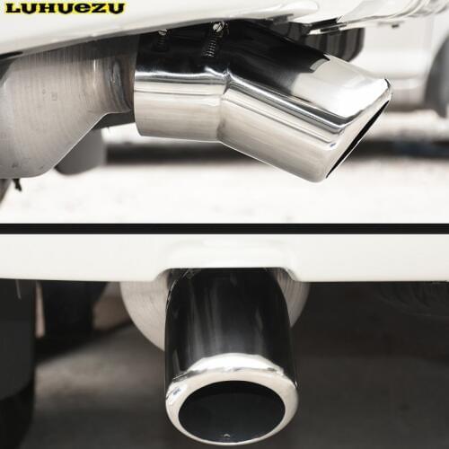 Luhuezu Stainless Steel Tail Exhaust Muffler Tip Pipe For Toyota Land Cruiser 200 LC200 LEXUS 570 LX570 Car Styling Accessories