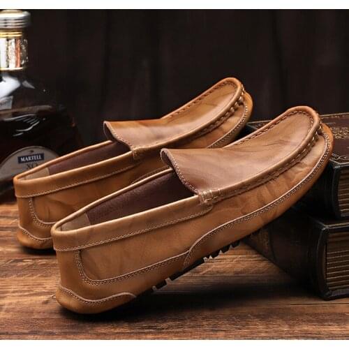 New sport hombre para breathable sapatos man zapatos spring sale shoe leather cuero shoes men Mens 2020 leisure loafers hot de