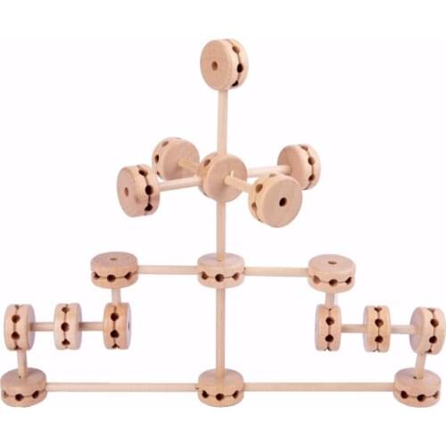 New design creative DIY wooden puzzle children Customized wooden handicraft set kids toys